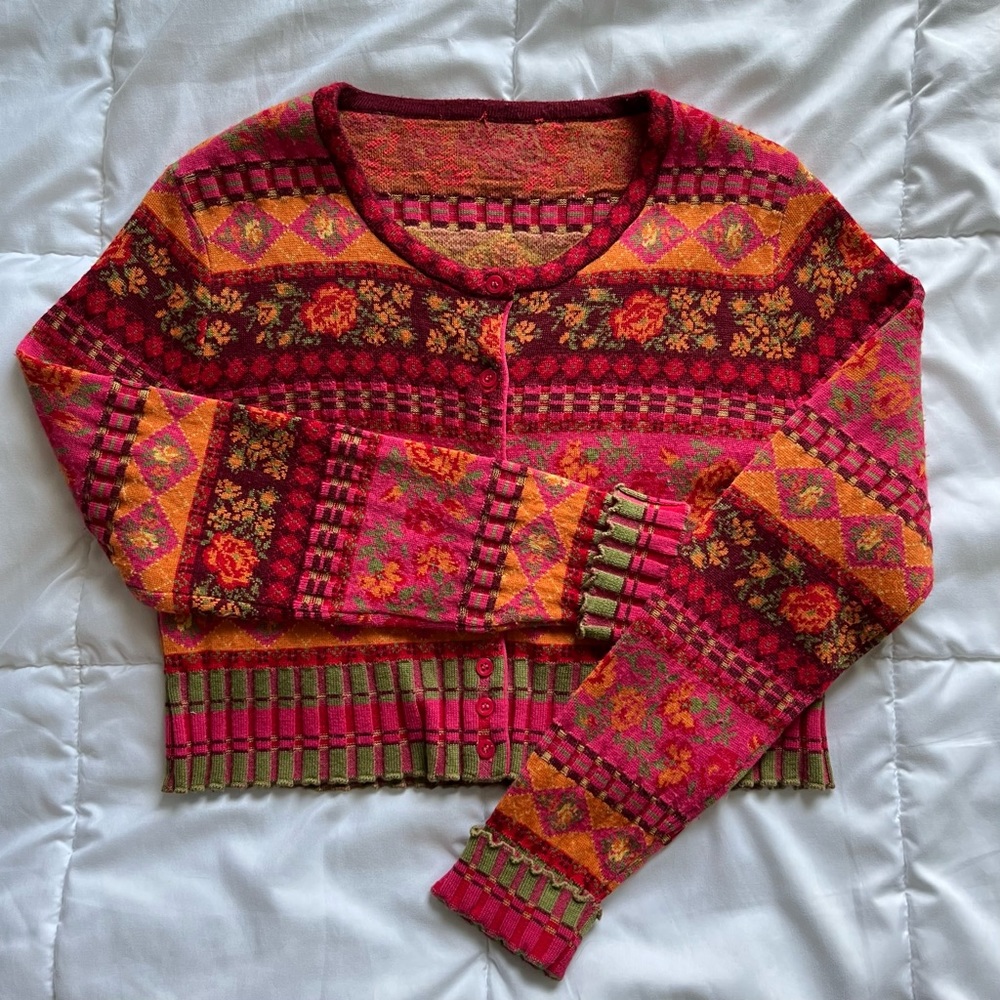 Vintage Cropped Cardigan